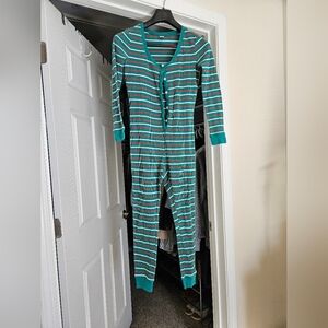 Striped One Piece Pajamas